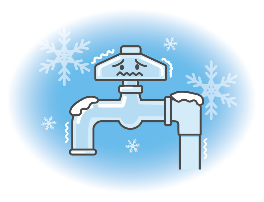 水道凍結のイメージ図