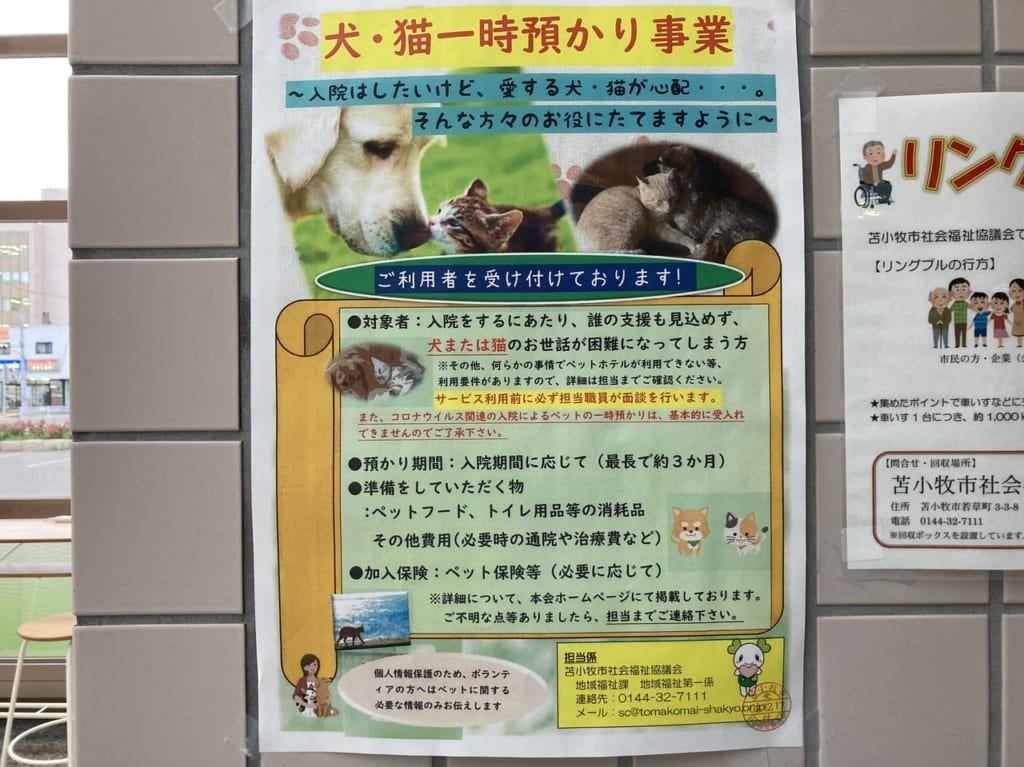 犬猫一時預かり事業ポスター