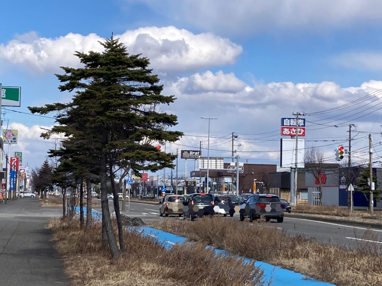 鰻の成瀬前の道路